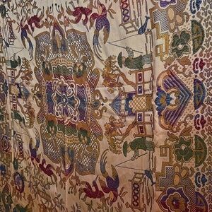 Charming Throw/Table Covering/Decor Fabric with Chinoiserie Details 70"w x 88" l